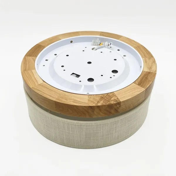 Brilagi - Plafonieră LED BELLADONNA, 20W/230V, Ø 30 cm, crem/stejar