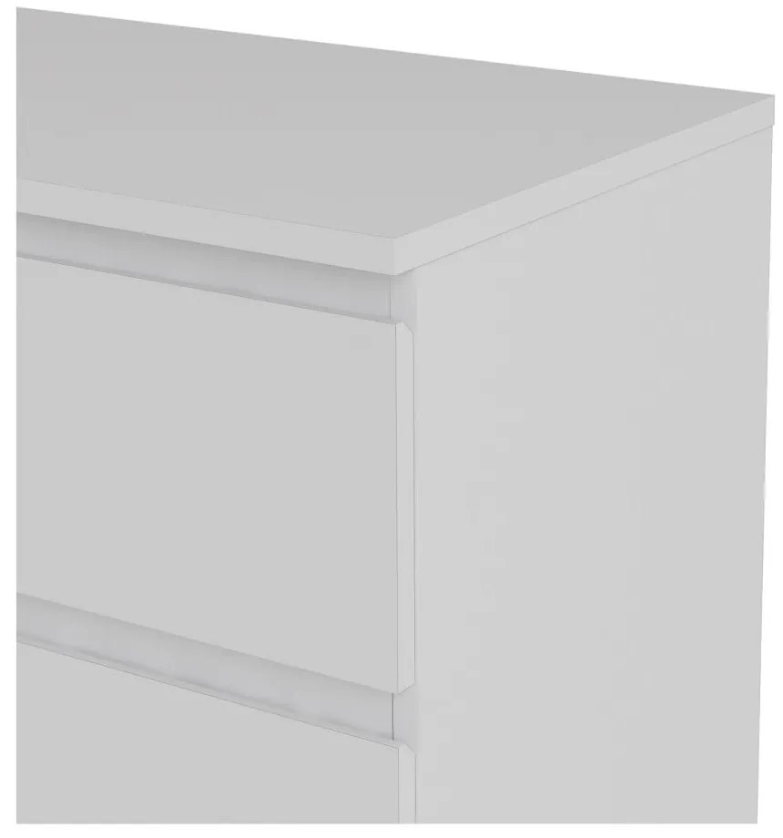 Comodă albă joasă 77x84 cm Nova – Tvilum