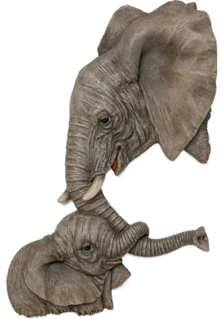 Decoratiune de perete Elephants Love 60x77cm