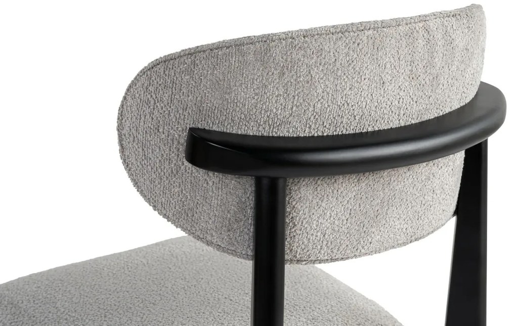 Set de scaune de sufragerie Lionte Grey and Black,2 buc.