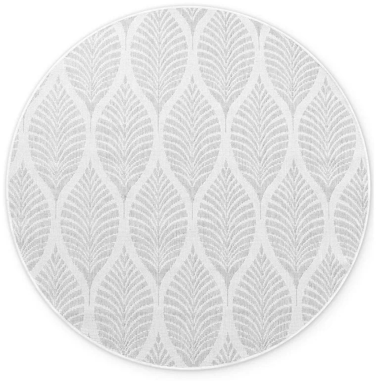 Covor pentru exterior și interior gri/fildeș rotund ø 160 cm Duet Liora – NORTHRUGS