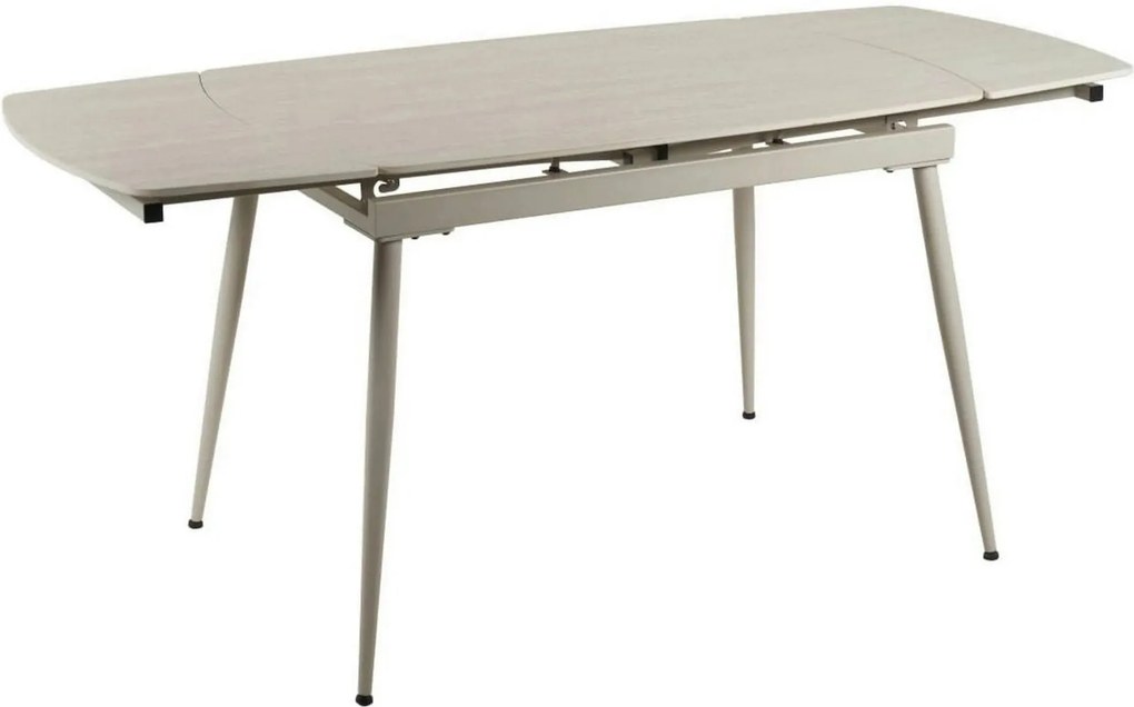 Masa extensibila VELA, grej cu efect de piatra travertin, ceramica/met