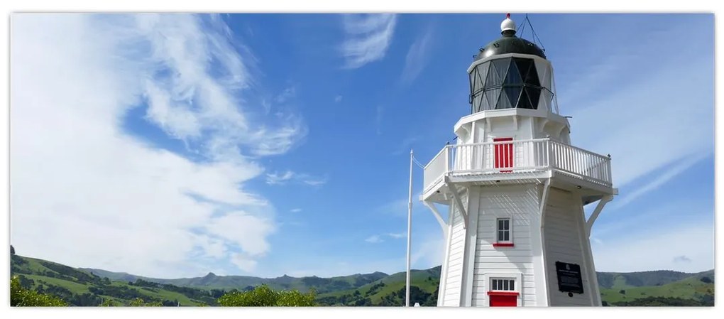 Tablou cu farurile Akaroa, Nooua Zeelanda (120x50 cm)