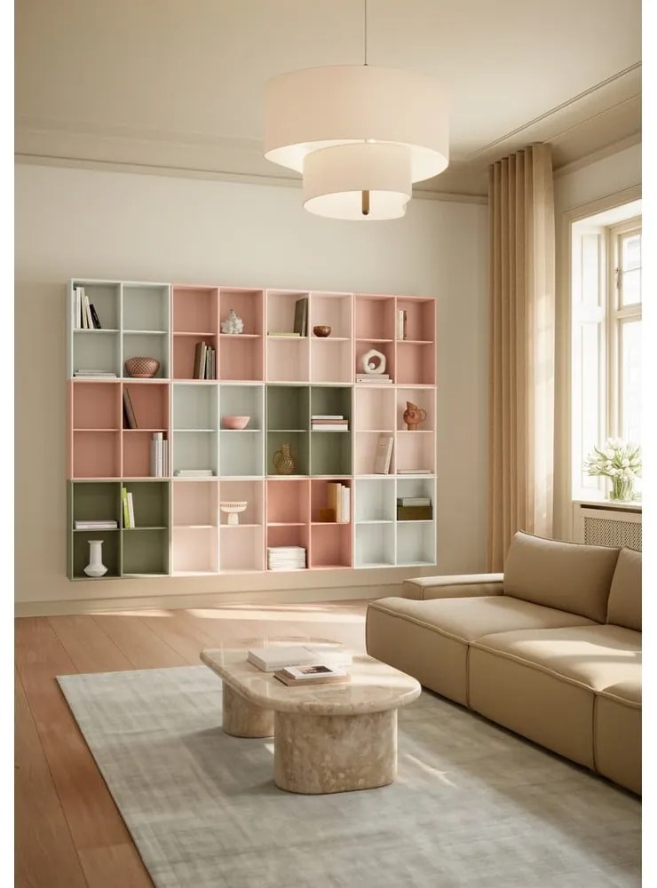 Bibliotecă roz-deschis suspendată 70x70x27 cm Mistral – Hammel Furniture