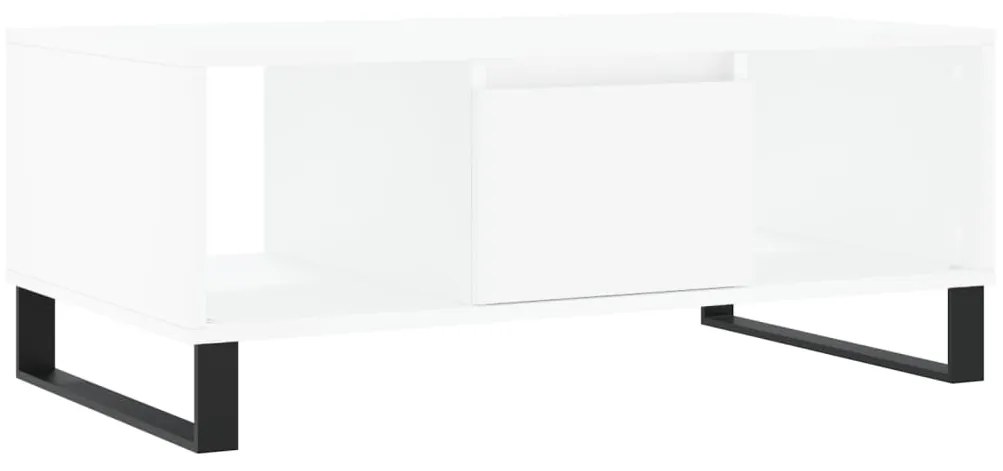 vidaXL Măsuță de cafea, alb, 90x50x36,5 cm, lemn prelucrat