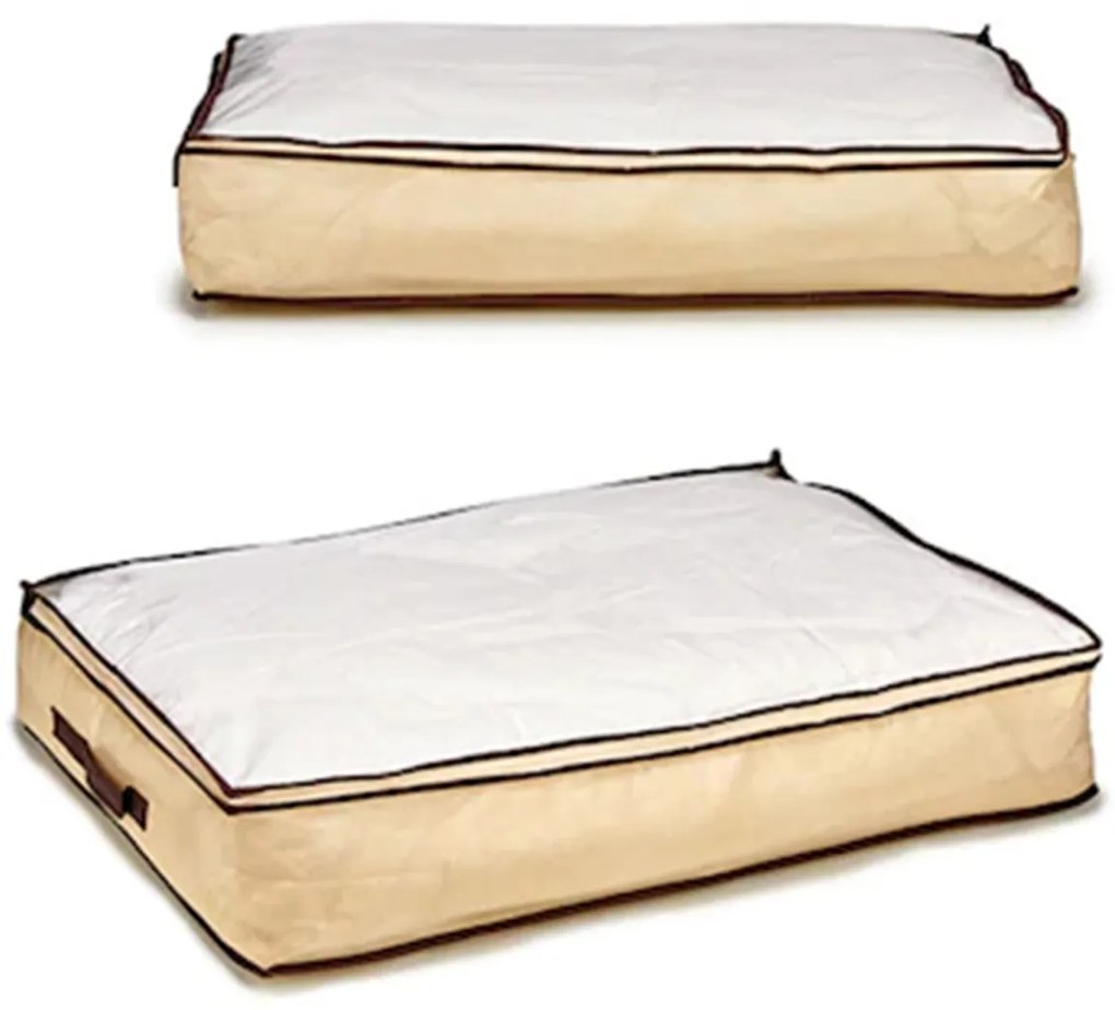 Husa cu manere pentru depozitare haine sau textile dormitor Crem 80 x 45 x 15 cm