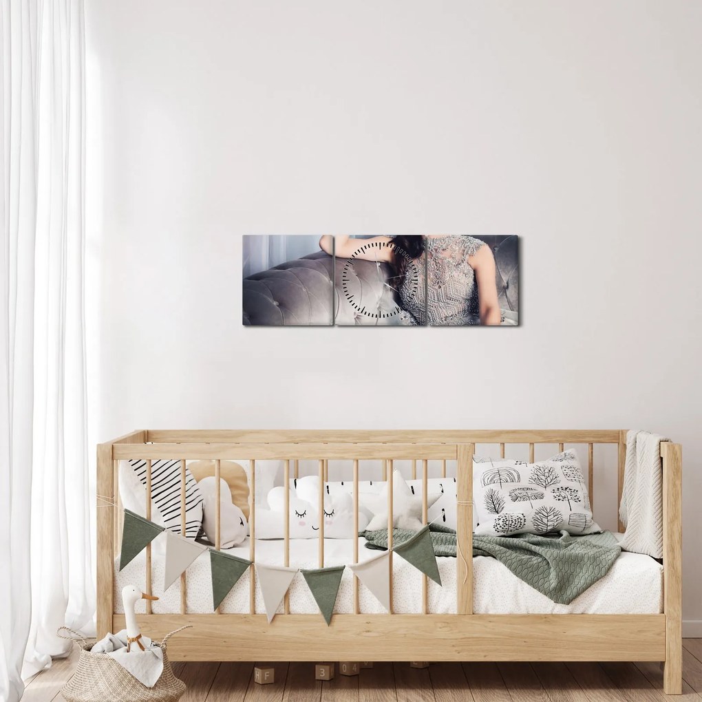 Tablou - Glamour (cu ceas) (90x30 cm)