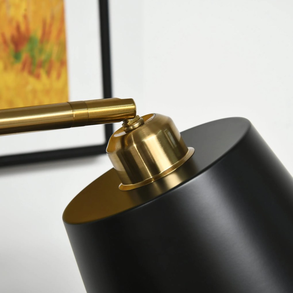 HOMCOM lampa de podea cu etajera, 43x29x160 cm, negru | AOSOM RO