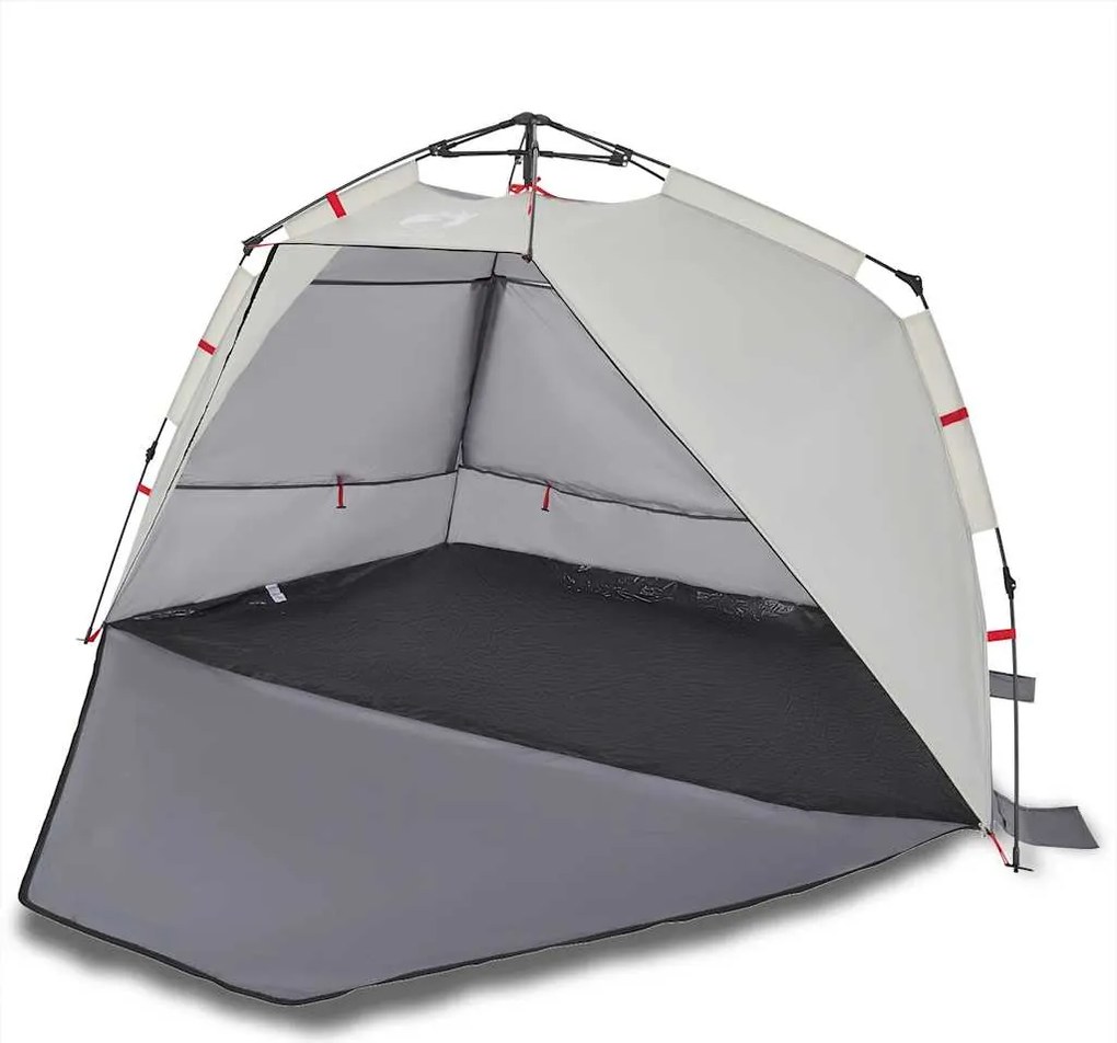 vidaXL Cort camping 3 persoane gri impermeabil setare rapidă