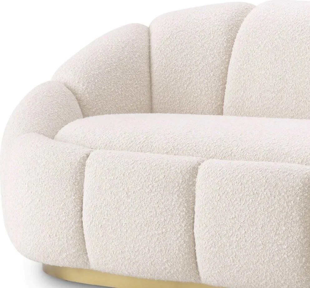 Canapea fixa design elegant LUX Inger, Boucle cream