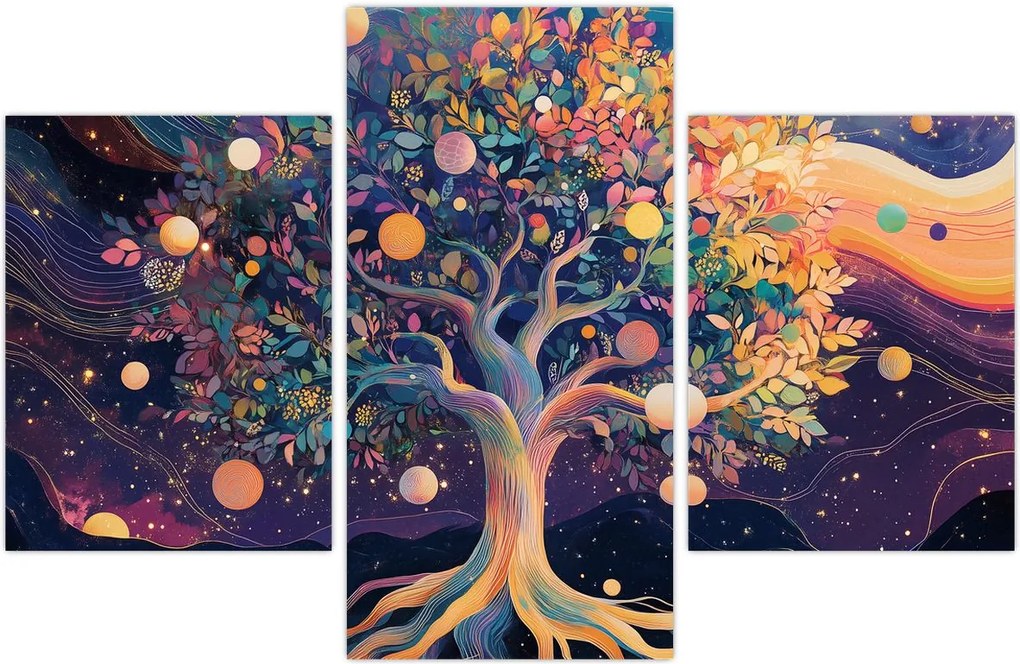 Tablou – Arbore violet plin de energie (90x60 cm)