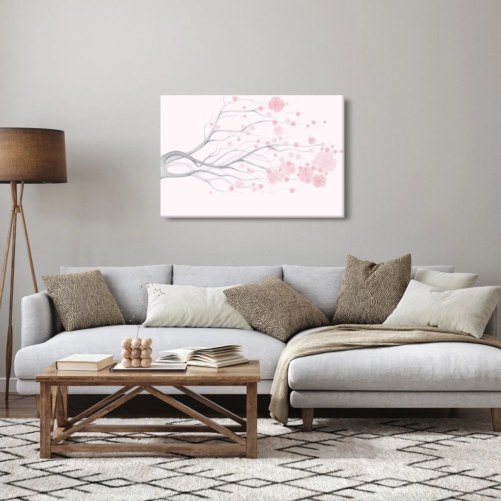 Tablou - Flori roz (90x60 cm)