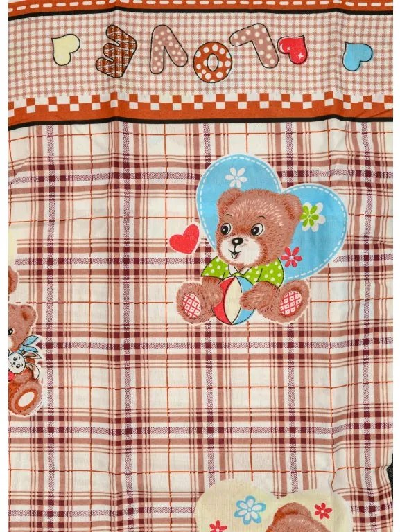 Lenjerii din bumbac pentru patut Culoare maro, TEDDY LOVE