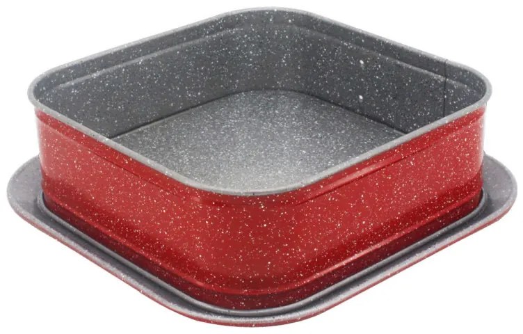 Tava detasabila Voltz V51223RS, 27.5 cm, Acoperire de marmura, Rosie