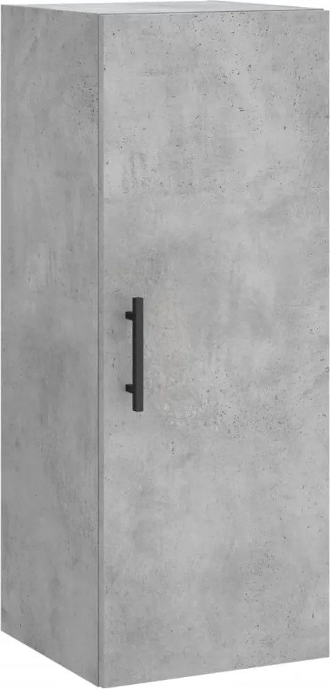 vidaXL Dulap montat pe perete, gri beton, 34,5x34x90 cm