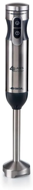 Resigilat: Set blender, mixer, tocator 7in1 Ariete 4 BLADES 0898/11, 1000W, 10 viteze, 7 functii, Turbo, Negru/Inox