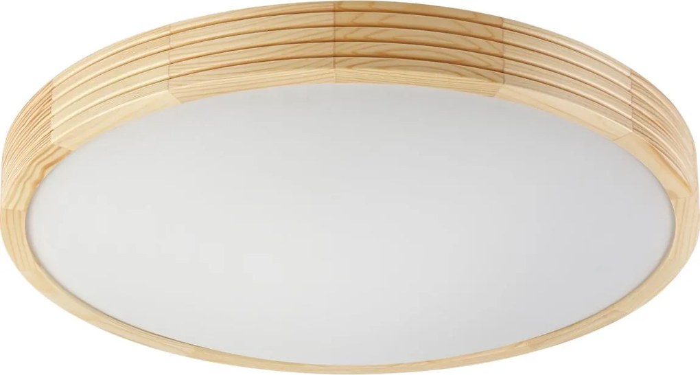 Plafonieră NATURAL MODERN SLIM 3xE27/15W/230V Ø 47,5 cm, finisaj pin