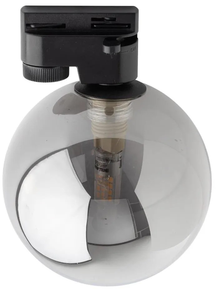 Plafonieră pentru sistem de șină TRACER 1xG9/8W/230V negru/negru fumuriu