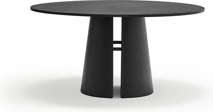 Masă de dining rotundă cu aspect de lemn de frasin ø 157 cm Cep – Teulat