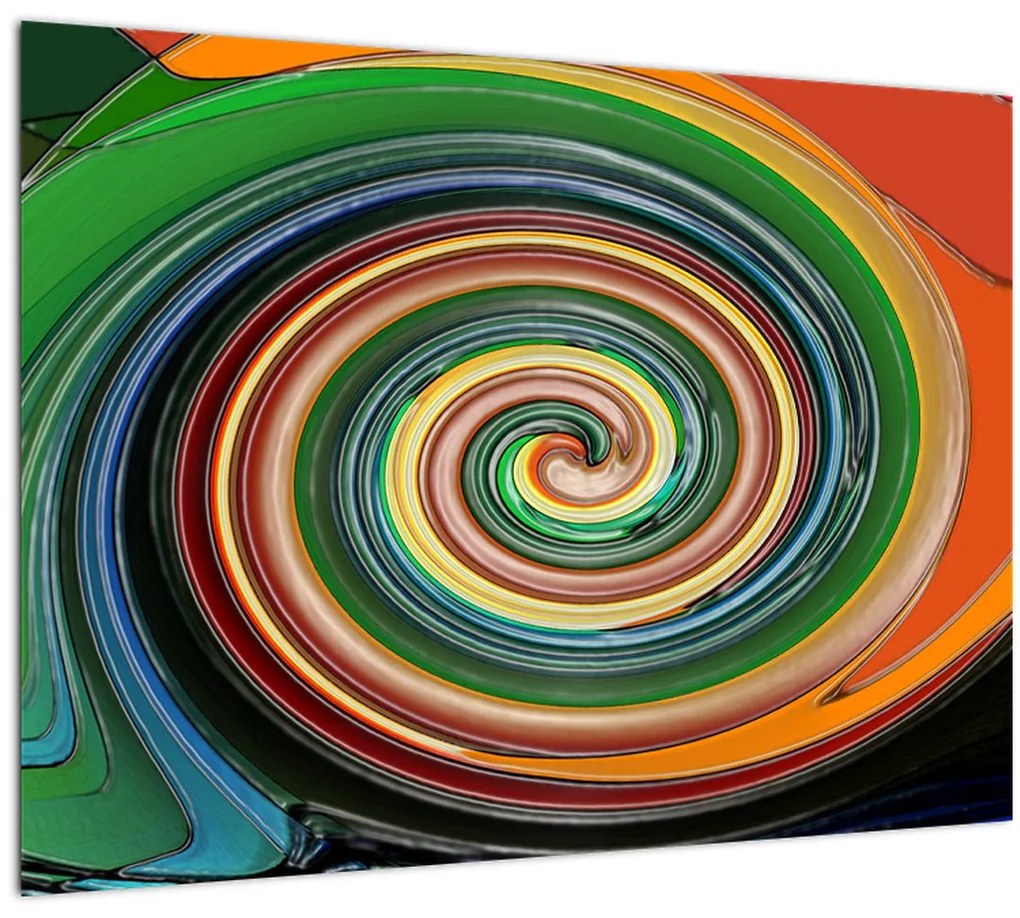 Tablou abstract - spirala colorata (70x50 cm)