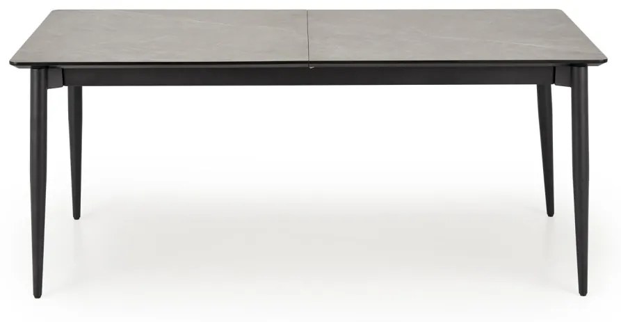Masa extensibila Charles marmura gri/negru L180-260 cm
