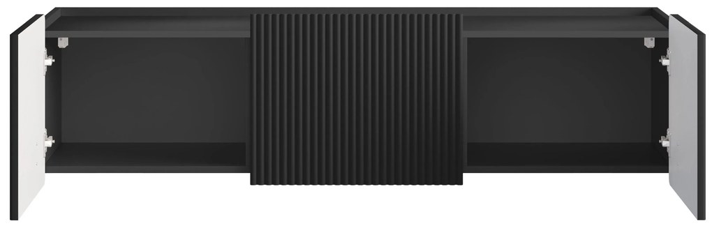 Dulap TV Malmi 150 cm suspendată - negru mat / auriu