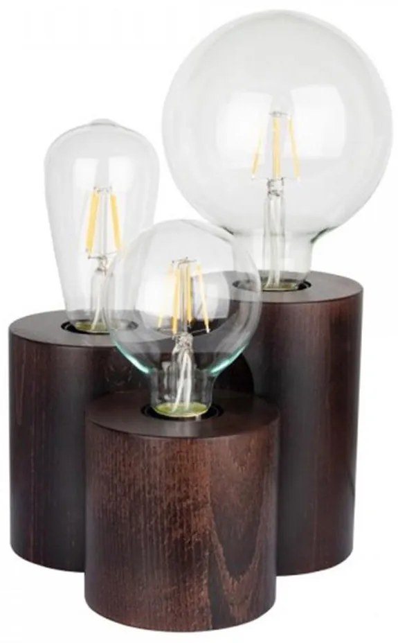 Spot-Light 2266376 - Lampă de masă VINCENT 3xE27/15W/230V fag