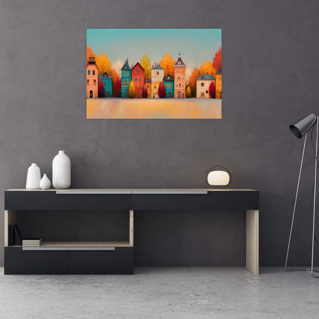 Tablou - Sat de toamnă (90x60 cm)