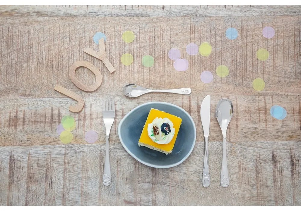 Tacâmuri argintii din oțel inoxidabil pentru copii 4 buc. Forest Animals – Zilverstad