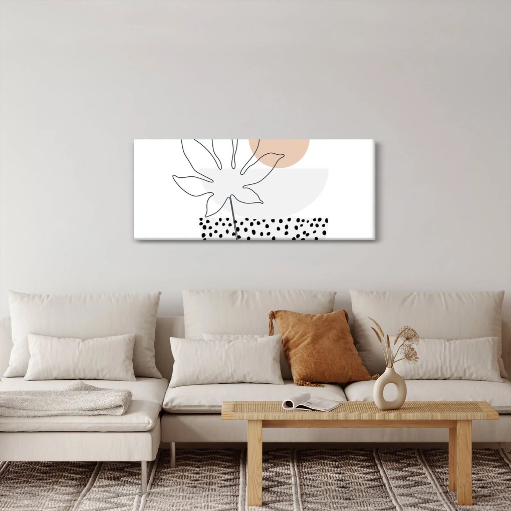 Tablou - Linie de artă flori N⁰3 (120x50 cm)