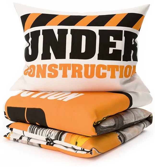 Lenjerie de pat din bumbac luminiscente BAGR portocalie Dimensiune lenjerie de pat: 70 x 90 cm | 140 x 200 cm