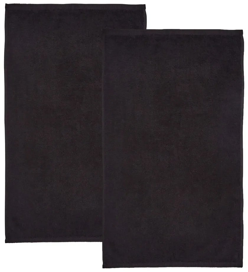 Prosoape negre 2 buc. din bumbac cu uscare rapidă, din frotir 90x140 cm Quick Dry – Catherine Lansfield