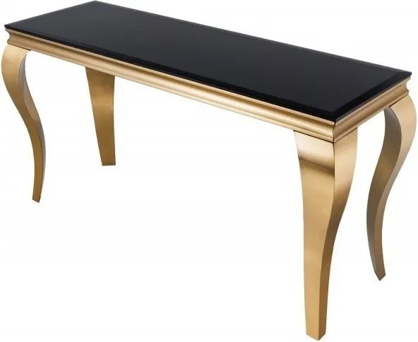 Consola eleganta Modern Barock 140cm, negru/ auriu