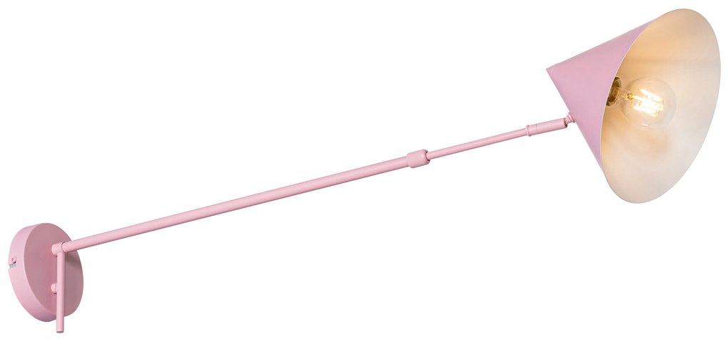 Lampa de perete de design roz reglabilă - Triangolo