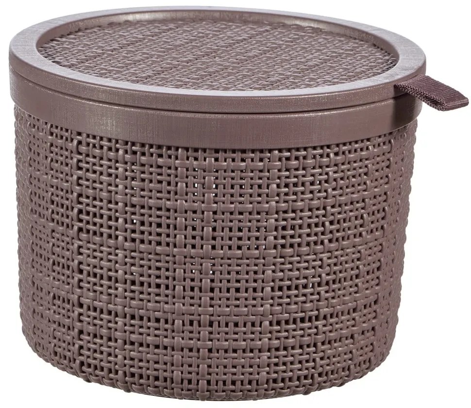 Coș de depozitare cu capac Curver Jute, 2 l, violet