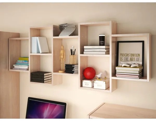 Etajeră de perete TRIO 65x161 cm stejar sonoma