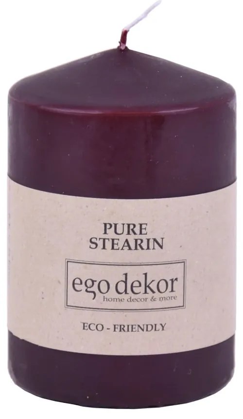 Lumânare Eco candles by Ego dekor Top, durată ardere 25 h, vișiniu