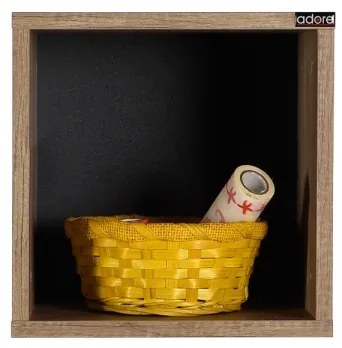 Raft de perete 33x33 cm maro