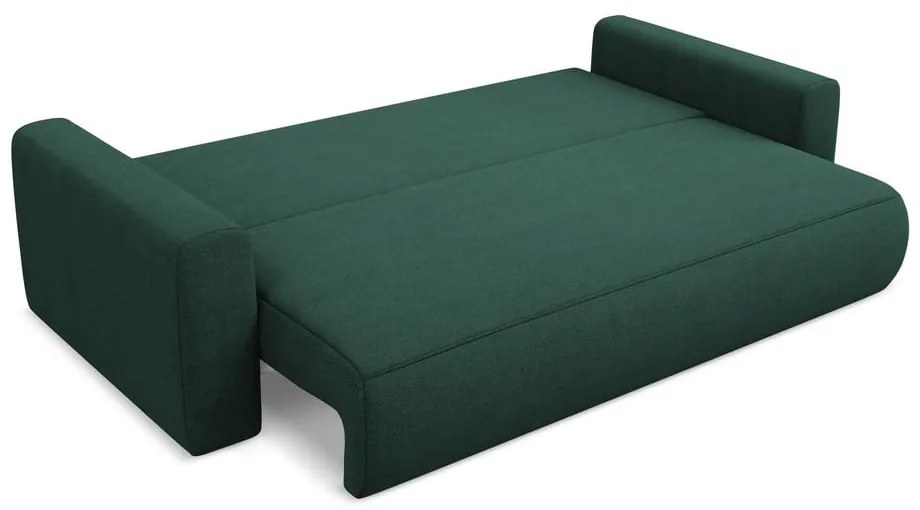 Canapea verde extensibilă/cu spațiu de depozitare 238 cm Kapua – Makamii