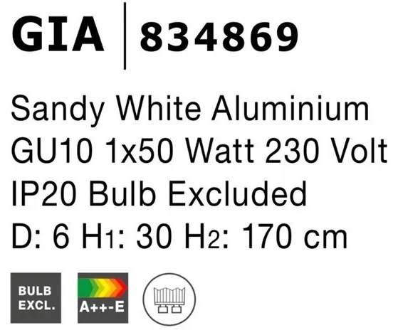 Pendul design modern minimalist GIA alb NVL-834869