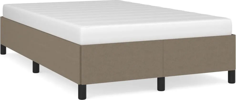 vidaXL Cadru de pat fără saltea, gri taupe, 120x200 cm, textil