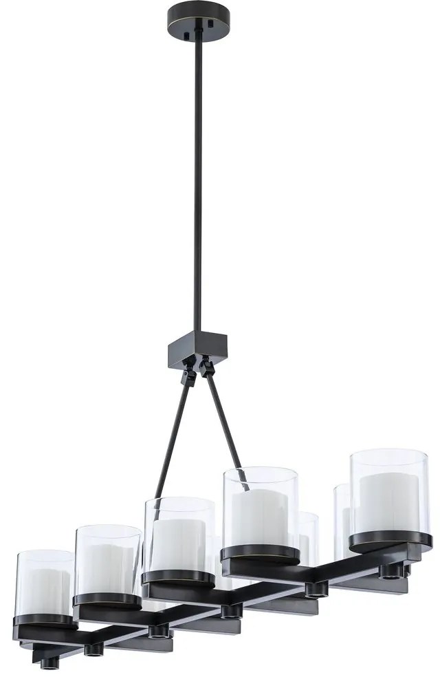 Lustra suspendata cu telecomanda design LUX Donovan, bronz 116060 HZ