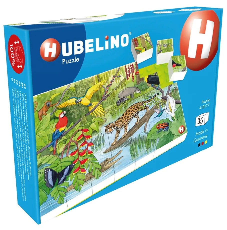 Puzzle Animale exotice Hubelino (35 piese)