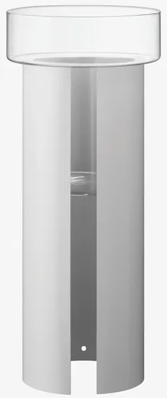 Ghiveci de flori Terrazza, î. 75 cm, Ø32 cm, transparent/alb calcar - LSA international