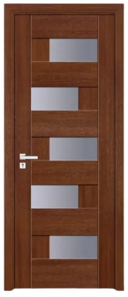 Usa Interior din MDF Novo Doors ND05 LUX PREMIUM, Cadru din Lemn Masiv, KIT COMPLET, Toc Reglabil de 10 CM INCLUS, Plinta pe Ambele Parti (Culoare: