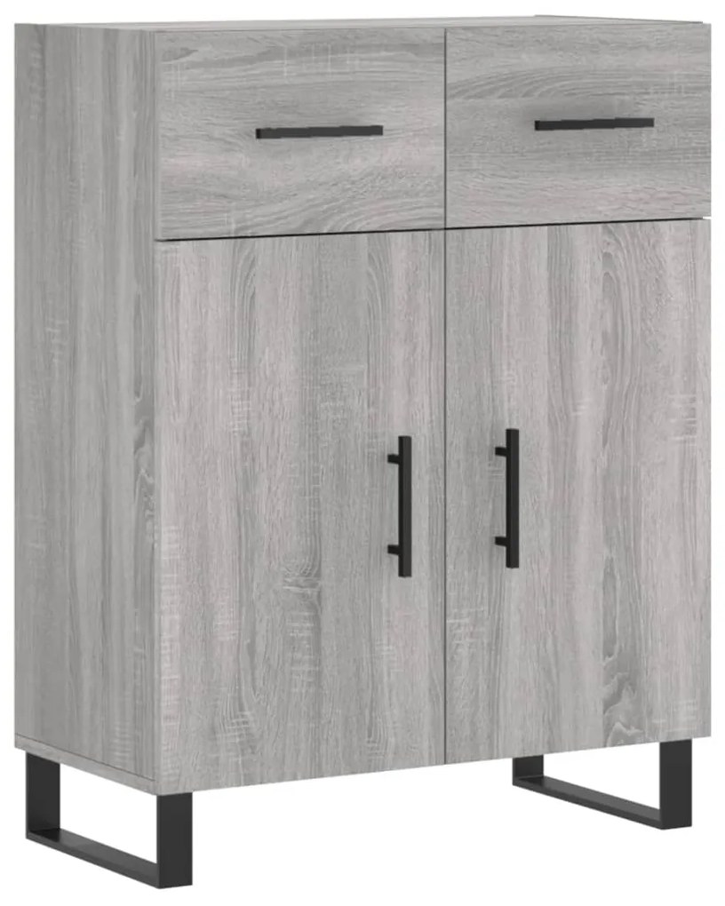 828010 vidaXL Dulap, gri sonoma, 69,5x34x90 cm, lemn compozit
