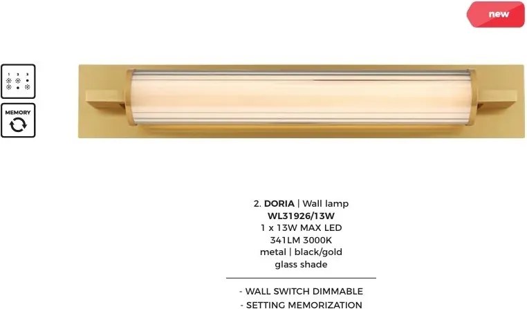 Aplica de perete LED DORIA 60,5cm
