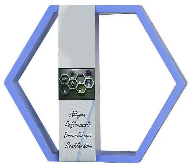 Raft Hexagonal din PVC 20x25 cm Albastru