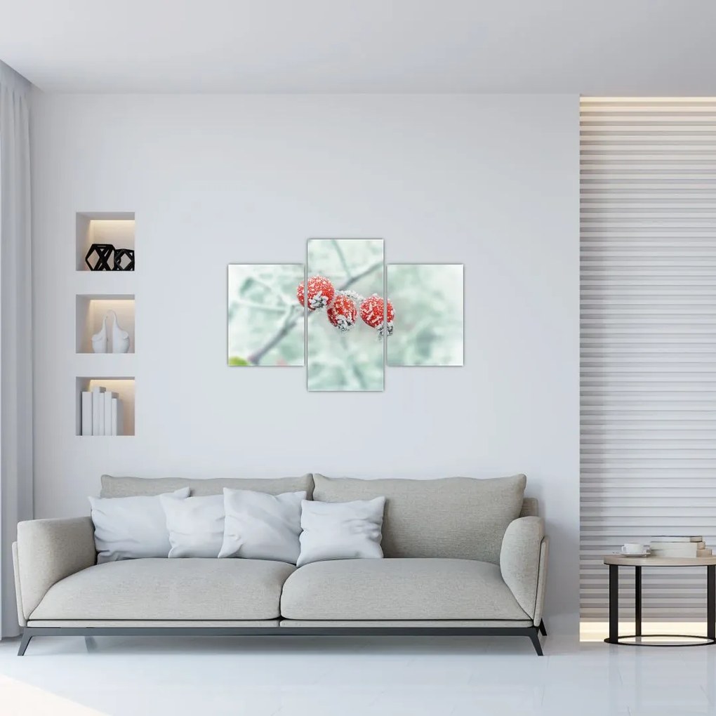 Tablou cu măcieșe înghețate (90x60 cm)