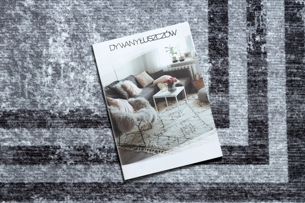 MIRO 51325.805 covor lavabil Geometric, linii anti-alunecare - gri - SECUNDAR-COTATI PRODUSUL